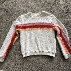 Faherty Vista Striped Crewneck Pullover Size S